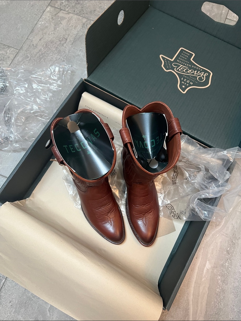 Tecovas Brown Leather Women’s The Jamie Boots - Picture 4 of 7
